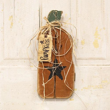 Rustic Orange Hanging Pallet Pumpkin w/